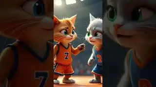 cat basketball 🏀 #cat #cartoon #funny #comedy #cute