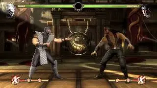 Mortal Kombat 9 smoke 73 damage reset combo (1 meter)