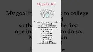 My goals in life #english #shortvideo #shorts #englishspeaking #englishgrammar #vocabulary