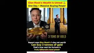Elon Musk's Wealth Is UnrealOne Day Massive Buying Power3 TONS OF GOLDReport#elonmusk#news#ytshorts