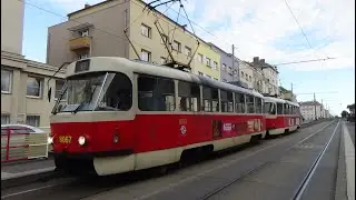 Tramvaj T3M2 DVC ev.č. 8067 a 8077 na lince 8
