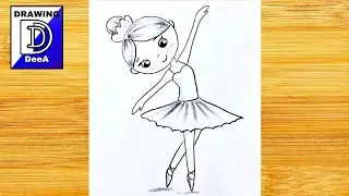 Рисунок милой танцующей девушки/ Как нарисовать милую балерину поэтапно карандашом