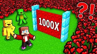 JJ and Mikey Built HEART MULTIPLICATOR in Minecraft...