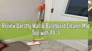 Review Qaestfy Wall & Baseboard Cleaner Mop Tool with 49'' Long Handle for Cleaning Window Floor Ski