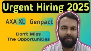 Urgent Hiring 2025 | Genpact | AXA XL | Best Jobs 2025 | Genpact Hiring 2025 | Neeraj Bhatia Vlogs