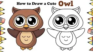 How To Draw A Cute Owl Cartoon ( Easy and Step By Step)