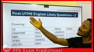 UI, UNILAG, ABU, OOU Post-UTME 2026 English Likely Questions | Covering 20 Schools (Part 1)