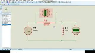 frequency response series RL circuit in Proteus 8 professional