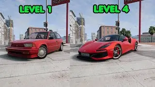LEVEL 1 TO LEVEL 4 CARS | EP1 | BEAMNG DRIVE