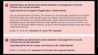 Main channel suspended for two weeks! (FelidaTheG33k) (MIRROR)