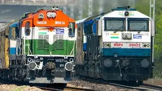 Double Diesel Train | ALCO Twins V/S EMD Twins - Shaalimar Express | Indian Railways
