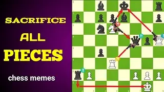 ☠️ Sacrifice All Pieces ☠️ Brilliant Chess Tricks and Win Fast? Chess Memes @ChessRanee