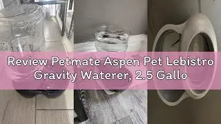Review Petmate Aspen Pet Lebistro Gravity Waterer, 2.5 Gallon, Made in USA