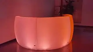 Curved LED Bar Table in Action | Smooth Glow, Modern Style, Real Indoor Ambience