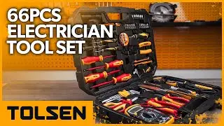 TOLSEN 66Pcs Electrician Tool Set with Digital Multimeter and Soldering Iron