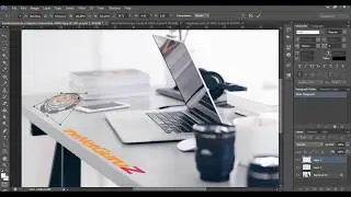 Putting a logo on Flat Surface Using Skew Tool in Photoshop