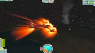 Kerbal Space Program Stock SSTO Space Plane with Cubesat Communications Satellite.