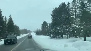 Lake-Effect Snow in the Twin Ports - 1/14/22 - Driving Video (4x)
