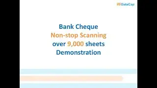 Bank Cheque Non-stop Scanning Demo With TestAnyTime