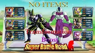 INT Cell and STR Coora Show! Transformation Boost SBR No Items! | GLB Dokkan Battle