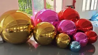 Door to door One-stop shipment Giant Gold / pink / red inflatable big shiny balls bundles