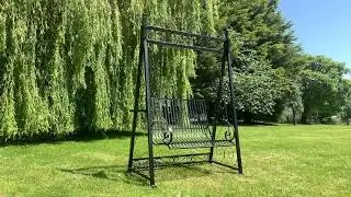 Black &ldquo;Briar Rose&rdquo; Garden Swing Seat
