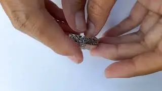 Liontin Motif Bali Permata Natural Impactite Tektite