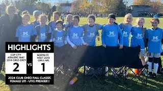 Highlights | 2024 Club Ohio Fall Classic | Cap City 2014 Girls Grey Defeats North FC West Girls NPL