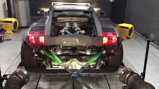 950bhp Twin Turbo Lamborghini Gallardo dyno run (Praban Performance)