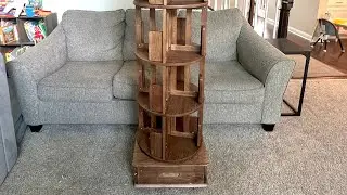 Assembly Video For Solid Wood Rotating 360&deg; Bookshelf