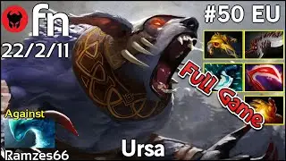 fn plays Ursa!!! Dota 2 Full Game 7.21