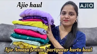 💕Ajio haul || Ajio avaasa kurta haul || Ajio festive/partywear kurtas || must try💕