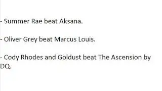 WWE NXT Spoilers TBD (HQ)