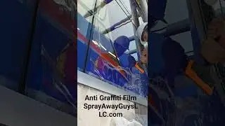 Anti Graffiti Window Film Application