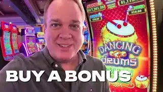 Las Vegas Slots Dancing Drums Golden Drums $70 Buy a Bonus! 