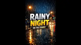 Rain at Night with Street Lights 🌙 | 10 Hours Rain Sounds