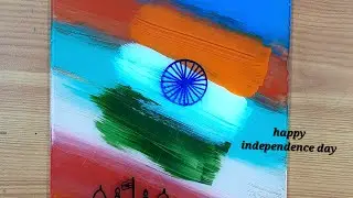 Happy independence day to all indians 🇮🇳 // national flag // glass painting #india #painting