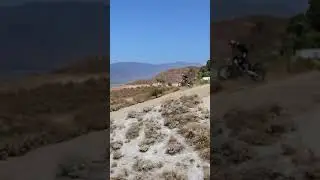 Dual sport skilled rider stunts