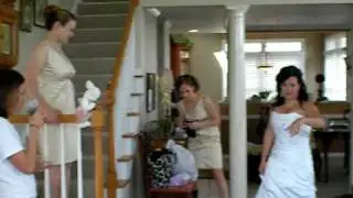 First view of Kelly in wedding dress- August 15, 2009