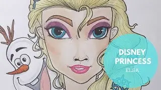 Princess Elsa Inspired Copic Marker Artwork