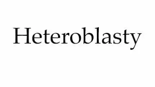 How to Pronounce Heteroblasty