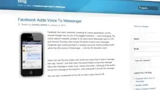 Facebook Adds Voice Messages To Messenger App