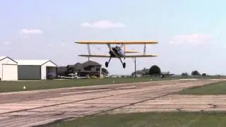 PT-17 Stearman Fly By Low Pass