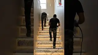 This Marble Staircase Upgrade Looks Insanely Expensive 😳#shorts #usashorts #staircase