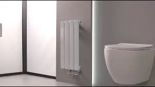 EMKE Kleinfl&auml;chenheizk&ouml;rper horizontal einlagig Mittelanschluss Anthrazit/Wei&szlig;