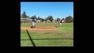 Vintage Highschool 10/13/2024 - Swings with a wood bat.