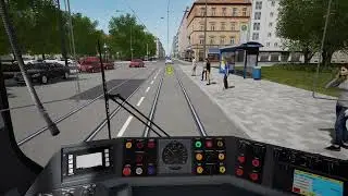 Tramsim Munich. Line: 27 Sendlinger Tor-Petuelring-Sendlinger Tor.