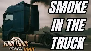 Smoke in the Truck 😱 // Exhaust Smoke mod🤩 #ets2 #mods #ets2mods @SR_Maskout