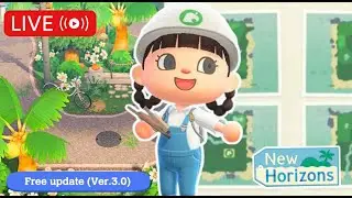 🔴CURVED TROPICAL ISLAND DESIGN & PROGRESSING OUR NO TIME TRAVEL ISLAND~ANIMAL CROSSING:NEW HORIZONS