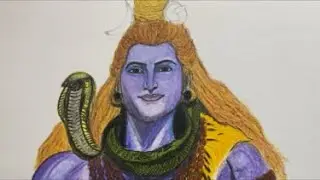 Let&rsquo;s complete Shivji 🙏Sketch oil pastel Drawing ✍🏻 live